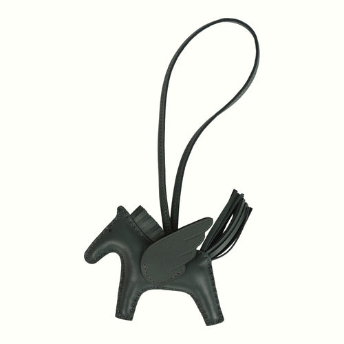 Hermes Rodeo Bag Charm PM Vert Mangrove Milo Lambskin