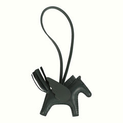 Hermes Rodeo Bag Charm PM Vert Mangrove Milo Lambskin