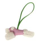 Hermes Budy Bag Charm Mauve Sylvestre, Vert Yucca and Ecru Milo Lambskin and Merino Wool - Thumbnail View 1