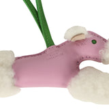 Hermes Budy Bag Charm Mauve Sylvestre, Vert Yucca and Ecru Milo Lambskin and Merino Wool - Thumbnail View 3