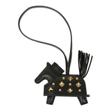 Hermes Rodeo Rock Bag Charm PM Black Milo Lambskin Gold Hardware - Thumbnail View 1