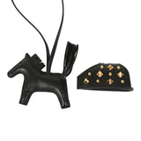 Hermes Rodeo Rock Bag Charm PM Black Milo Lambskin Gold Hardware - Thumbnail View 3