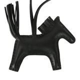 Hermes Rodeo Rock Bag Charm PM Black Milo Lambskin Gold Hardware - Thumbnail View 5