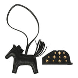 Hermes Rodeo Rock Bag Charm PM Black Milo Lambskin Gold Hardware - Thumbnail View 3