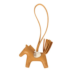 Hermes Rodeo Bag Charm PM Sesame Touch Milo Lambskin and Himalaya Matte Niloticus Crocodile