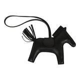 Hermes Rodeo Bag Charm MM So Black Milo Lambskin and Varanus Niloticus Lizard Touch - Thumbnail View 2