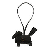 Hermes Rodeo Robeo Plush Charm PM Black Milo Lambskin and Wool Gold Hardware - Thumbnail View 1