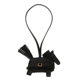 Hermes Rodeo Robeo Plush Charm PM Black Milo Lambskin and Wool Gold Hardware - Thumbnail View 2