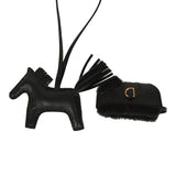 Hermes Rodeo Robeo Plush Charm PM Black Milo Lambskin and Wool Gold Hardware - Thumbnail View 3