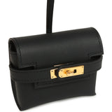 Hermes Kelly Festival Bag Charm Black Swift Gold Hardware - Thumbnail View 2