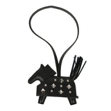 Hermes Rodeo Rock Bag Charm PM Black Milo Lambskin Palladium Hardware - Thumbnail View 1