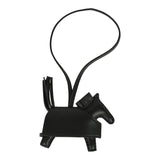 Hermes Rodeo Rock Bag Charm PM Black Milo Lambskin Palladium Hardware - Thumbnail View 2