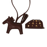 Hermes Rodeo Rock Bag Charm PM Terre Milo Lambskin Gold Hardware - Thumbnail View 3