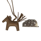 Hermes Rodeo Rock Bag Charm PM Ombre Shiny Varanus Salvator Lizard and Etoupe Milo Lambskin Palladium Hardware - Thumbnail View 3