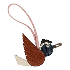Hermes Birdy Charm Fauve, Nata, Black, Blanc, Bleu Saphir, Rose Sakura Matte Alligator Mississippiensis, Epsom, Shiny Lizard Niloticus, Chevre Mysore, Milo Lambskin Palladium Hardware