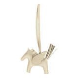 Hermes Pegase Rodeo Bag Charm PM Craie Milo Lambskin and Beton Matte Alligator Touch
