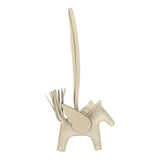 Hermes Pegase Rodeo Bag Charm PM Craie Milo Lambskin and Beton Matte Alligator Touch