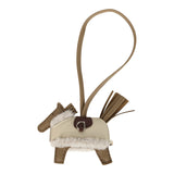 Hermes Rodeo Robeo Plush Charm PM Beige Marfa, Terre, Craie Milo Lambskin and Ecru Merino Wool Palladium Hardware - Thumbnail View 1