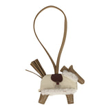 Hermes Rodeo Robeo Plush Charm PM Beige Marfa, Terre, Craie Milo Lambskin and Ecru Merino Wool Palladium Hardware - Thumbnail View 2