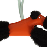 Hermes Budy Bag Charm Black, Feu and Vert Peppermint Milo Lambskin and Merino Wool - Thumbnail View 3