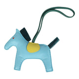 Hermes Rodeo Bag Charm MM Celeste, Lime, Malachite Milo Lambskin and Horsehair - Thumbnail View 1