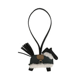 Hermes Rodeo Robeo Plush Charm PM Black, Beige Marfa, Vert Mangrove Milo Lambskin and Ecru Merino Wool Palladium Hardware - Thumbnail View 2