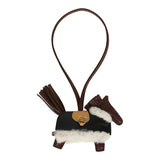 Hermes Rodeo Robeo Plush Charm PM Terre, Sesame, Black Milo Lambskin and Ecru Merino Wool Palladium Hardware - Thumbnail View 2