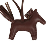 Hermes Rodeo Robeo Plush Charm PM Terre, Sesame, Black Milo Lambskin and Ecru Merino Wool Palladium Hardware - Thumbnail View 5