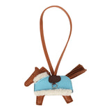 Hermes Rodeo Robeo Plush Charm PM Gold, Celeste, Terre Milo Lambskin and Ecru Merino Wool Palladium Hardware - Thumbnail View 1