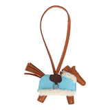 Hermes Rodeo Robeo Plush Charm PM Gold, Celeste, Terre Milo Lambskin and Ecru Merino Wool Palladium Hardware - Thumbnail View 2