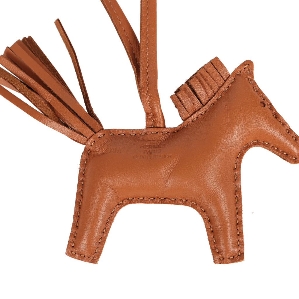 Hermes Rodeo Robeo Hermes Rodeo Robeo Plush Charm PM Gold, Celeste, Terre Milo Lambskin a