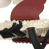 Custom Hermes Multi Bedazzled Pegase Rodeo Bag Charm PM Craie, Black, Rouge H Milo Lambskin - Thumbnail View 3