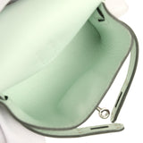 Hermes Kelly Festival Bag Charm Vert Peppermint Swift Palladium Hardware - Thumbnail View 8