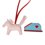 Hermes Rodeo Robeo Coeur Charm PM Rose Darling, Bleu Celeste & Rouge Radieux Milo Lambskin - Thumbnail View 3