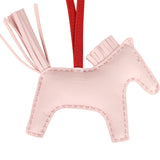 Hermes Rodeo Robeo Coeur Charm PM Rose Darling, Bleu Celeste & Rouge Radieux Milo Lambskin - Thumbnail View 5