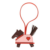 Hermes Rodeo Robeo Coeur Charm PM Terre, Capucine & Rose Sakura Milo Lambskin - Thumbnail View 1