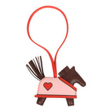 Hermes Rodeo Robeo Coeur Charm PM Terre, Capucine & Rose Sakura Milo Lambskin - Thumbnail View 2