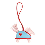Hermes Rodeo Robeo Coeur Charm PM Rose Darling, Bleu Celeste & Rouge Radieux Milo Lambskin - Thumbnail View 2