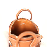 Hermes Mini Bolide Shark Bag Charm Gold and White Swift Palladium Hardware - Thumbnail View 8