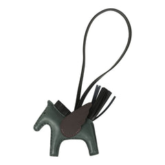 Hermes Pegase Rodeo Bag Charm PM Vert Mangrove, Black, Bai-Brun Milo Lambskin