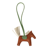 Hermes Rodeo Bag Charm PM Gold, Craie, Vert Criquet Milo Lambskin - Thumbnail View 2
