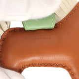 Hermes Rodeo Bag Charm PM Gold, Craie, Vert Criquet Milo Lambskin - Thumbnail View 3