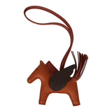 Hermes Pegase Rodeo Bag Charm PM Pain D' Epice, Moka and Sienne Milo Lambskin - Thumbnail View 1