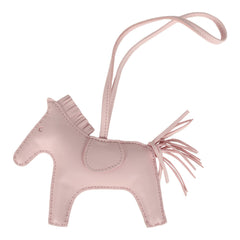 Hermes Pegase Rodeo Bag Charm MM Rose Darling Milo Lambskin