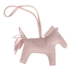 Hermes Pegase Rodeo Bag Charm MM Rose Darling Milo Lambskin