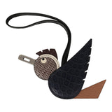 Hermes Birdy Charm Bleu Indigo, Chai, Chocolat, Blanc, Black Matte Alligator Mississippiensis, Epsom, Shiny Lizard Niloticus, Chevre Mysore, Milo Lambskin Palladium Hardware - Thumbnail View 1