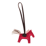 Hermes Pegase Rodeo Bag Charm PM Framboise, Rose Sakura and Rouge Sellier Milo Lambskin - Thumbnail View 2
