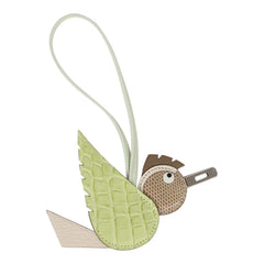 Hermes Birdy Charm Jaune Bourgeon, Nata, Ficelle, Nata, Etoupe, Vert Fizz Matte Alligator Mississippiensis, Chevre, Shiny Lizard Varanus, Chevre, Epsom, Milo Lambskin Palladium Hardware