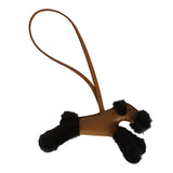 Hermes Budy Charm Kraft and Black Milo Lambskin and Merino Sheepskin - Thumbnail View 3