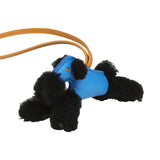 Hermes Budy Charm Bleu Hydra, Sesame, Black Milo Lambskin and Merino Wool - Thumbnail View 2